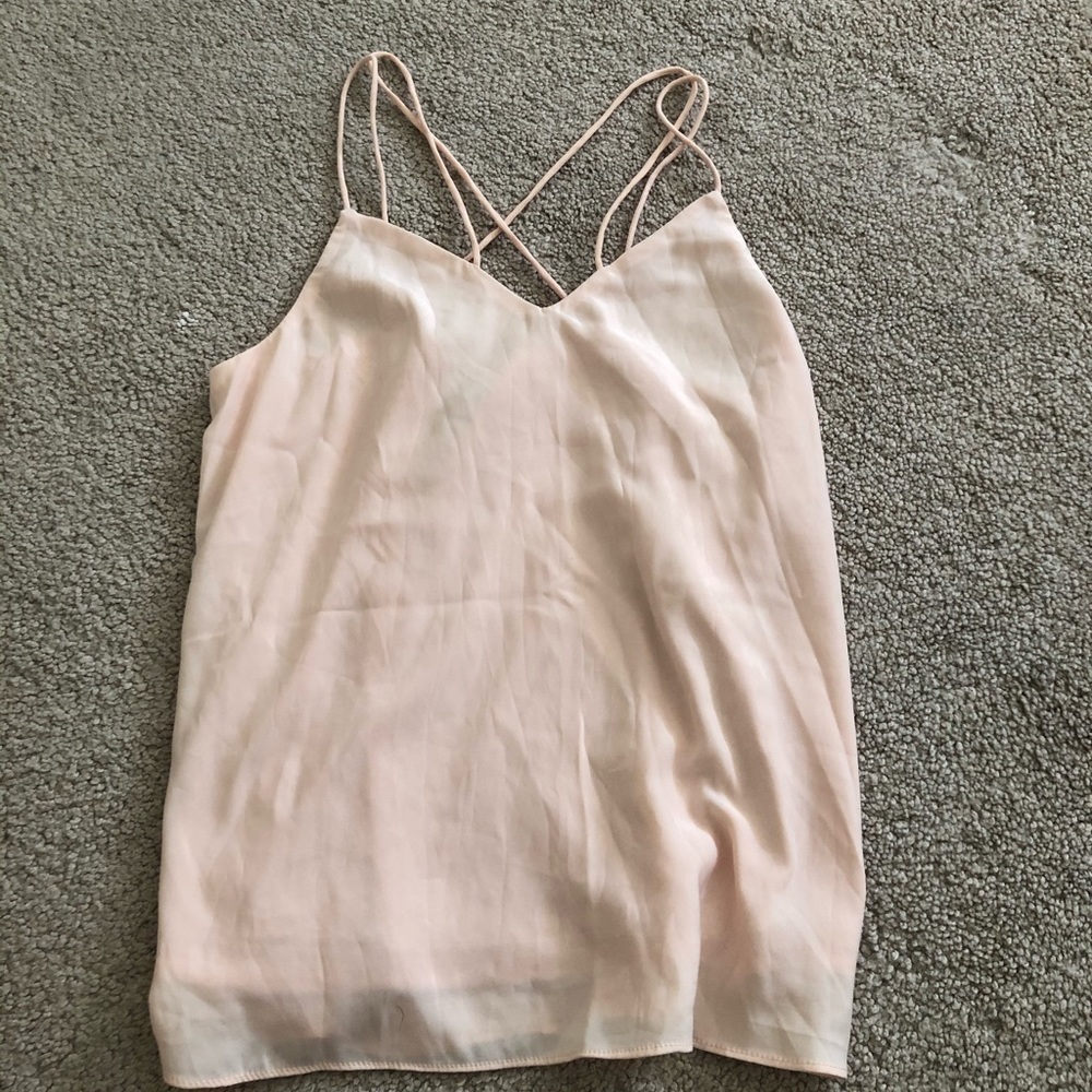 Baby pink coral cross back camisole